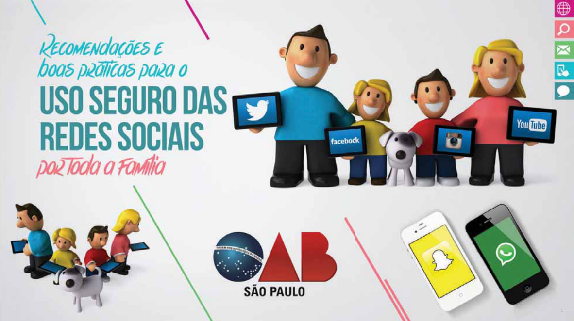 Capa da Cartilha de Uso Seguro das Redes Sociais (OAB/SP)