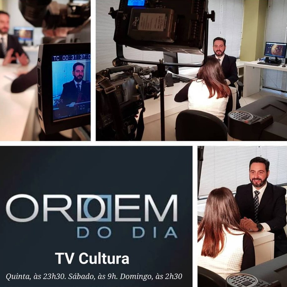 Making of da entrevista para o programa Ordem do Dia, da TV Cultura